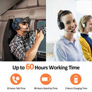 LEVN Bluetooth Headset with Microphone, Trucker Bluetooth Headset with AI Noise Cancelling & Mute Button, Wireless On-Ear Headphones 60 Hrs Working Time, for Trucker Home Office Remote Work Zoom