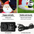Jingle Jollys Christmas Inflatable Illuminated Santa Archway, Outdoor Decorations, 3M Cold White LED Lights with Pegs and Ropes Set Built-in Pump Lawn Yard Decor
