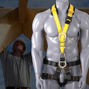 VEVOR Safety Harness, Universal Full Body Harness, Detachable Safety Harness Fall Protection with Added Padding on Shoulder, Back, Waist, Legs, and 5 D-Rings, ANSI/ASSE Z359.11, 340 lbs