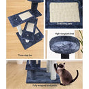 i.Pet Cat Tree Cats Tower Ultimate Scratching Post, 100cm Height Pet Scratcher Posts Indoor Kittens Wooden Play House Towers and Trees Corner Toys, with High-Rise Plush Bed