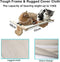 Cat Window Perch Cat Hammock Cat bed with Wood Frame for Large Cats, Easy to Adjust and Assemble Cat Bed for Windowsill, Bedside, Drawer and Cabinet, for Sunbathing, Napping & Overlooking.Comes with Warm Spacious Pet Bed(L-White Plush)