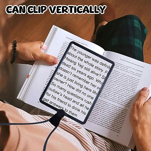 Magnifying Glasses,5x Magnifying Glass with Light Hands Free Magnifying Glasses for Reading,Large Magnifying Glass for Seniors Full Book Page Magnifier for Newspaper/Menu/Sewing/Cross Stitch