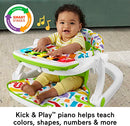 Fisher-Price Portable Baby Chair Kick & Play Deluxe Sit-Me-Up Seat with Piano Learning Toy & Snack Tray for Infants to Toddlers