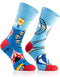 TODO Colours Funny Socks with Motif - Multicoloured, Colourful, Crazy for Joy of Life, Rollercoaster, 8-10 US