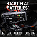 NOCO Boost HD GB70 2000A 12V UltraSafe Lithium Jump Starter Box, Car Battery Booster, Jump Start Pack, Portable Power Bank Charger, and Jumper Cable Leads for up to 8L Petrol and 6L Diesel Engines