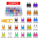 Ausale 220pcs Car Fuses, Assorted Standard Car Auto Fuses Set ATC/APR/ATO+ATM, Mini Blade Fuses Set for Cars,Trucks, Automotives