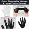 100 Pcs Grilling Gloves Kit Disposable BBQ Gloves with 2 Pairs Cotton Liners Grilling Gloves Cooking Gloves Latex Free Nitrile Gloves for Outdoor Grilling Barbecue Cooking