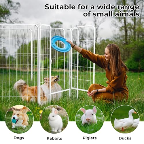 PaWz 8 Panel 24'' Pet Dog Playpen Puppy Exercise Cage Enclosure Fence Metal