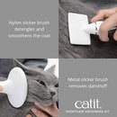 Catit Senses 2.0 Short Hair Cat Grooming Kit, White, 5 Piece Set