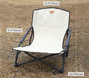 S'more Low Beach Chairs with Carry Bag, Camping Chair with Padded Armrests, Lightweight Folding Chairs for Camping, Hiking, Backpacking, Picnicking, Lawn, Outdoor, Concert, Sand, Black