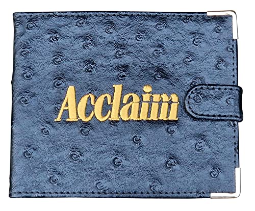 Acclaim Folding Wallet Style Lawn Bowls Bowling Scorecard Holder Synthetic Leather Look Textured Finish Press Stud Closure 12.5 cm x 10 cm Closed (Black)