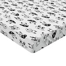 Ambesonne Animal Print Fitted Sheet, Little French Bulldog Puppies Inside Coffee Cups Dog Paws Pet Love, Bed Cover with All-Round Elastic Deep Pocket for Comfort, King Size, Charcoal Grey White