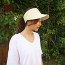 Soddeph Beach Hats for Women Wide Brim Roll-up Foldable Straw Sun Hat Visors Summer (Beige)