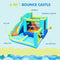 FBSPORT Inflatable Bounce House, Water Slide Park Slide Bouncer with Ball Shooting, Climbing Wall, Jumping and Splash Pool, Kids Bouncy Castle with 450W Air Blower for Outdoor Backyard