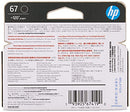 HP 67 Genuine Original Black Ink Printer Cartridge works with HP DeskJet 1200, 2300, 2700, 4100 Series, Hp DeskJet Plus 4100 series, HP Envy 6000 Series and HP Envy Pro 6400 Series - (3YM56AA)