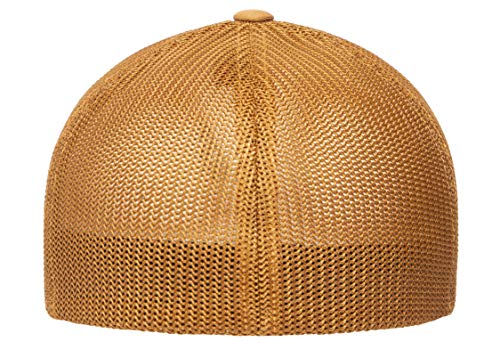 Flexfit Unisex Adults Trucker Mesh Fitted Cap, Caramel
