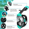 Zeeporte Dive Full Face Snorkel Mask, Snorkeling Gear for Adults Kids with Latest Dry Top Breathing System and Detachable Camera Mount, Foldable Mask with 180 Degree Panoramic View, Anti Leak&Fog