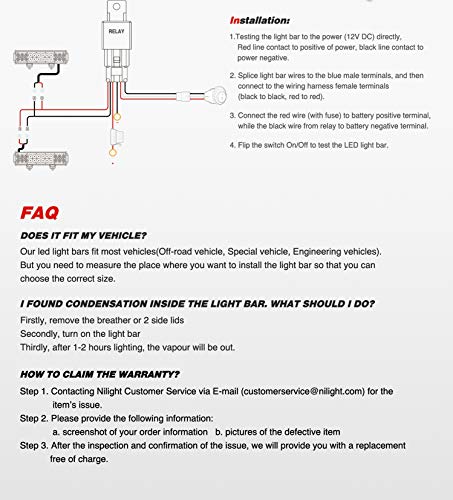 Nilight - 60005C-A 20Inch 126W Spot Flood Combo Led Light Bar Off Road Lights Boat Lighting Fog Light Driving Lights LED Work Light for Trucks