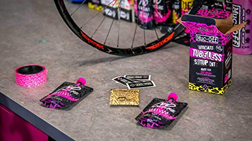 Muc-Off Ultimate Tubeless Setup Kit for Tubeless Ready Bikes, Road/Gravel/CX 44mm - Includes Rim Tape, Seal Patches, Tubeless Valves and Tyre Sealant