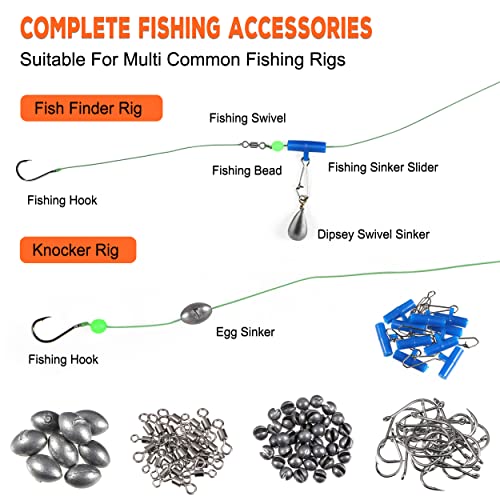 PLUSINNO 253pcs Fishing Accessories Kit, Fishing Tackle Box with Tackle  Included, Fishing Hooks, Fishing Weights Sinkers, Spinner Blade, Fishing  Gear for Bass, Bluegill, Crappie, Fishing-G