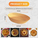 100 PCS Air Fryer Disposable Paper Liner, Air Fryer Liners Non-Stick, Round Cooking Baking Paper Oil-Proof, Water-Proof, Parchment Paper for Air Fryer Baking Roasting Microwave, 6.3 inch (Round)