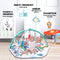 Timkos Baby Play Mat, Baby Gyms & Play Mats with Early Development Baby Toys, Infant Activity Play Mat with Tummy Time Pillow, High Contrast Toys & Self-Discovery Mirror,