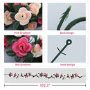 6pcs 15m Rose Vine Flowers Plants - BSTC Artificial Flower Fake Flowers Rose Vine Ivy Garlands Hanging for Wedding Party Garden Wall Decoration Silk Flowers Pink