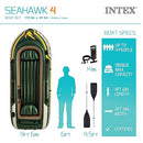 Intex Seahawk Boat Set, Green, 4-Person