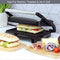 Quest 34340 Panini Press and Grill Sandwich Maker/Compact Stainless Steel Design/Non-Stick Hotplates/Cool Touch Floating Hinge Handle/Automatic Temperature Control