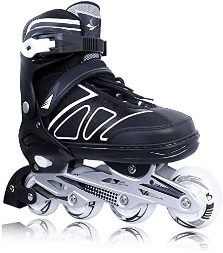 Zuwaos Boys Kids Adjustable Inline Skates, Girls Inline Skates for Kids, Beginner Roller Skates for Girls Men and Ladies Outdoor (1