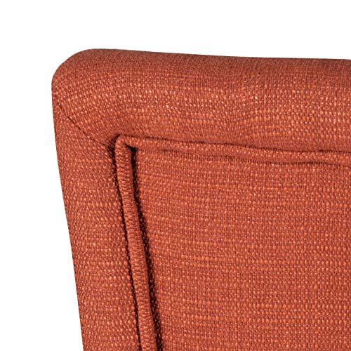 HomePop Parsons Classic Upholstered Accent Dining Chair, Single Pack, Orange