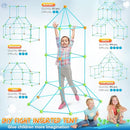 Kids Fort Building Kits, DIY Puzzle, House, Toy, 85 Pieces, Educational Toy, Crafts, Castle, Tunnel, Play Tent, Boys Girls Age 5 6 7 8 9 Indoor and Outdoor Construction Toy