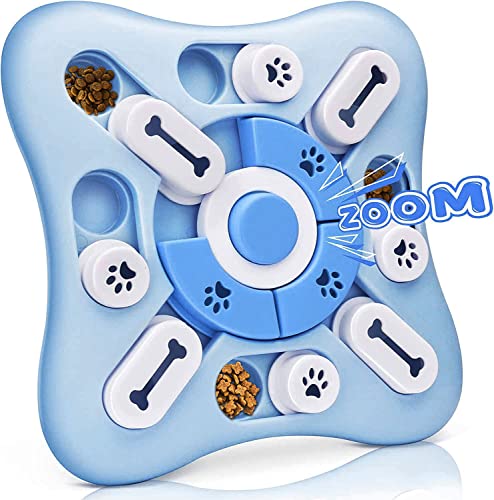 Anturnpet Dog Puzzle Toys, Squeaky Treat Dispensing Dog Enrichment Toys for IQ Training Brain Stimulation, Interactive Mentally Stimulating Toys as Gifts for Puppies, Cats, Small, Medium, Large Dogs