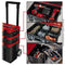 Einhell E-Case Tower Tool Storage System - 3 Stackable Cases with Wheels and Telescopic Handle - Power Tool Box, Lockable, Protective Storage and Transport of Tools and Accessories