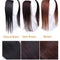 (36cm, Dark Brown) - 2 Pieces Dark Brown Human Hair Clip in Hair Extensions 36cm,Straight Hairpiece about 25g/pc,total 50g