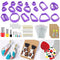 Polymer Clay Cutters, SENHAI 18 Pcs Clay Earring Cutters Different Shape Plastic with Earring Cards, Hooks, Round Circle Shape Cutters Mold for Polymer Clay Jewelry Making