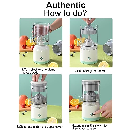 Electric Juicer | Portable Mini Blender Juicer Cup | Rechargeable Juicer Cup Fruit Mixer Machine, Fruit Mixer Machine for Orange, Lemon, Grapefruit Juice Lxury