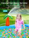 Kiddie Pool, Evajoy Inflatable Play Center Kiddie Pool with Slide, Wading Lounge Kids Pool, Coconut Palm Sprinkler, Ball Toss Game, Garden Backyard Water Park, 95''x75''x40'', Blue, AMZEJ-HF022B33