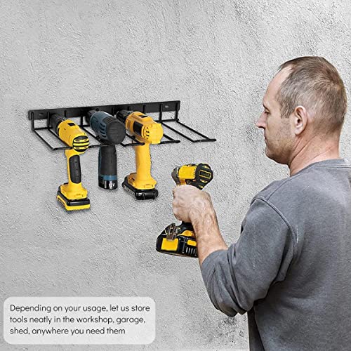 Power Tool Storage Rack Heavy Duty Floating Tool Rack Organizer Wall Mounted Storage Rack For Home Garage Workshop Space Saver