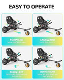 Gyroshoes K2 Hoverboard Seat Attachment with Rear Shock Absorption, Compatible with 6.5" 8" 10" Hoverboard, Hoverboard Go Kart for Kids and Adults with Adjustable Frame Length and All Terrain Wheel