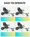 Gyroshoes K2 Hoverboard Seat Attachment with Rear Shock Absorption, Compatible with 6.5" 8" 10" Hoverboard, Hoverboard Go Kart for Kids and Adults with Adjustable Frame Length and All Terrain Wheel