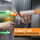 NERF Modulus Ghost Ops Evader Motorized Blaster - Light-Up See-Through Blaster and Barrel Extension, Includes 12 Official Nerf Elite Darts (Amazon Exclusive), Multicolored