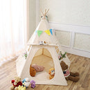 LAVIEVERT Children Playhouse Huge Indian Canvas Teepee Kids Play House with Two Windows - Comes with A Canvas Carry Bag