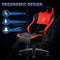 Fantasylab Big and Tall Gaming Chair Office Chair Gaming Chair with Massage Lumbar Pillow Gamer Chair for Adults Computer Game Chair with Adjustable Armrest High-Back PU Leather Gaming Chair 400lb