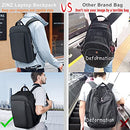 Slim and Expandable 15 15.6 16 Inch Laptop Backpack Anti Theft Business Travel Notebook Bag with USB, Multipurpose Large Capacity Daypack College School Bookbag for Men & Women,Deep Black