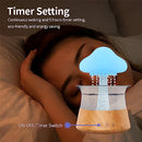 Rain Cloud Diffuser Essential Oil Diffuser Micro Humidifier with 7 Colors Led Lights Has A Timer Design Relaxing Mood Water Drop Sound for Bedroom & Large Room for Living Room Office (Wood Color)