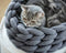 Chunky Yarn Chunky Merino Wool Yarn Super Soft Washable Super Bulky Giant Wool Yarn for Extreme Arm Knitting DIY Throw Sofa Bed Blanket Pillow Pet Bed and Bed Fence, Dark Grey, 1kg (2.2lbs)