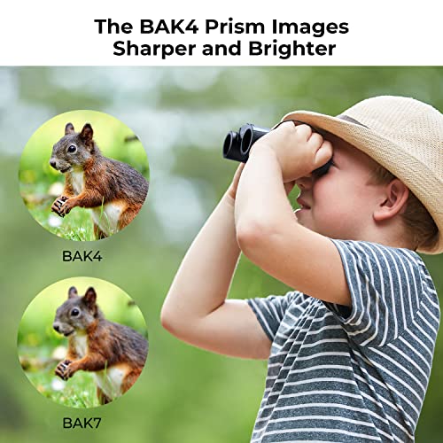 K&F Concept 8x21 Compact Binoculars Kids Adults, BAK4 Prism + FMC Broadband Green Film for Birdwatching、Outdoor Adventure、Show and Concert.
