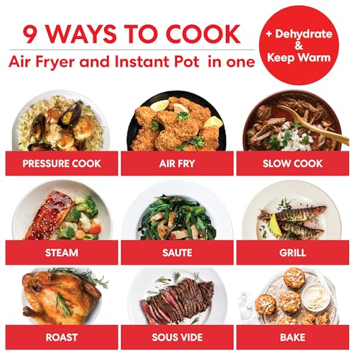 Instant Pot Duo Crisp + Air Fryer 11-in-1 Electric Multi-Cooker, 5.7L - Air Fryer, Slow Cooker, Steamer, Sous Vide Machine, Dehydrator with Grill, Food Warmer & Baking Functions, Silver