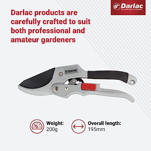 Darlac Super Classic Ratchet Pruner – Powerful Ratchet Action – High Carbon Steel – Curved Anvil For Trapping Branches – Small Hand Profile For Comfort – Ideal For Gardeners With A Weaker Grip